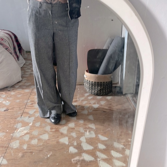 Banana Republic Viscose Wide Leg Soft Grey Trouser Pant - Picture 1 of 7